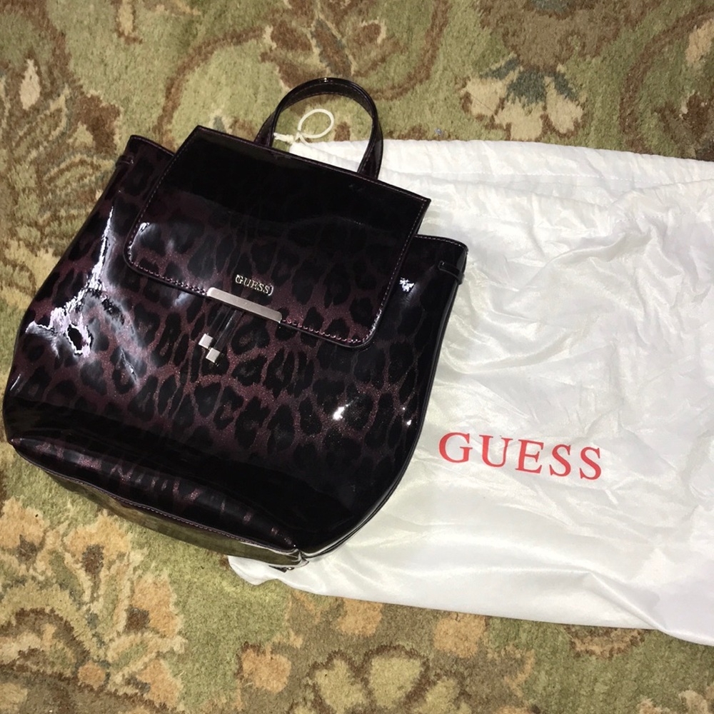 Guess leopard shiny bag